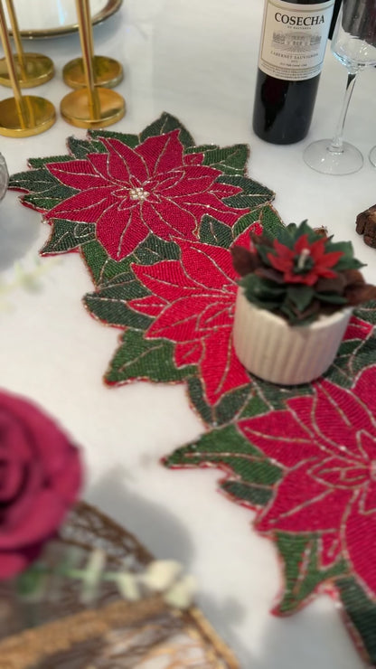 Christmas Floral Table Runner
