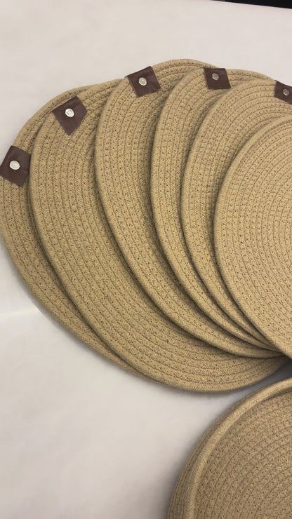 Natural Jute Table Tray & Placemats Set