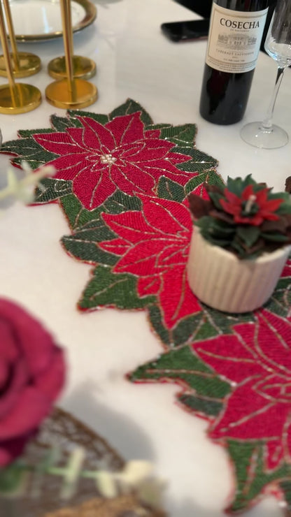 Christmas Floral Table Runner