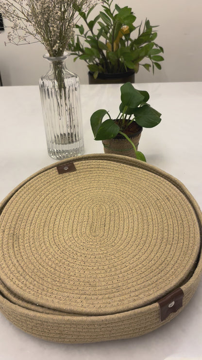 Natural Jute Table Tray & Placemats Set