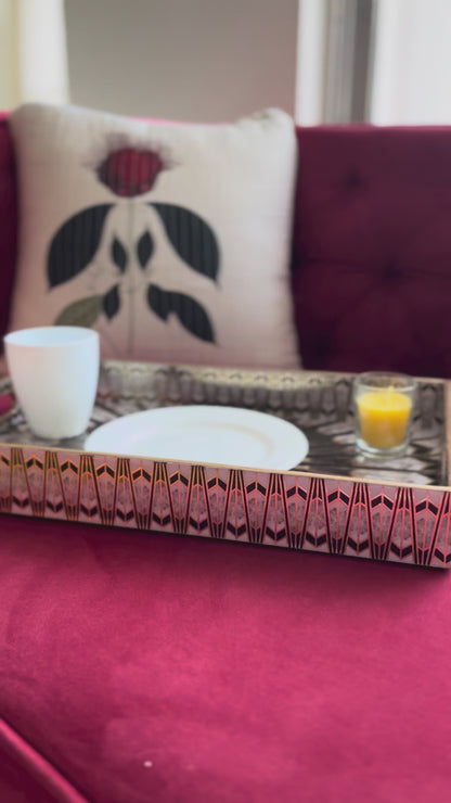Regal Sunburst Mirror Tray Set of 3