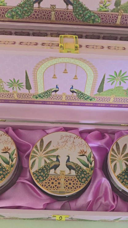 Peacock Blue & Pastel Pink Gift Boxes