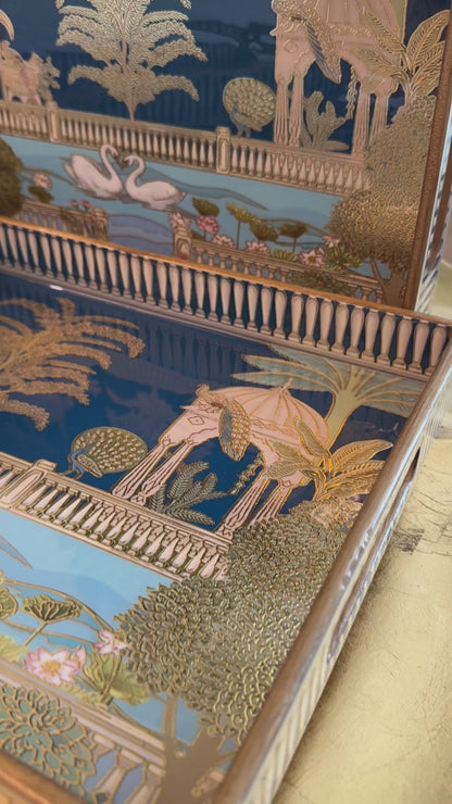 Royal Swan Palace Tray Set of 3