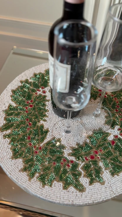 Wreath Beaded Table Mat